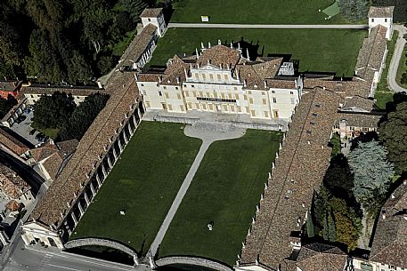 Aereal view of Villa Manin